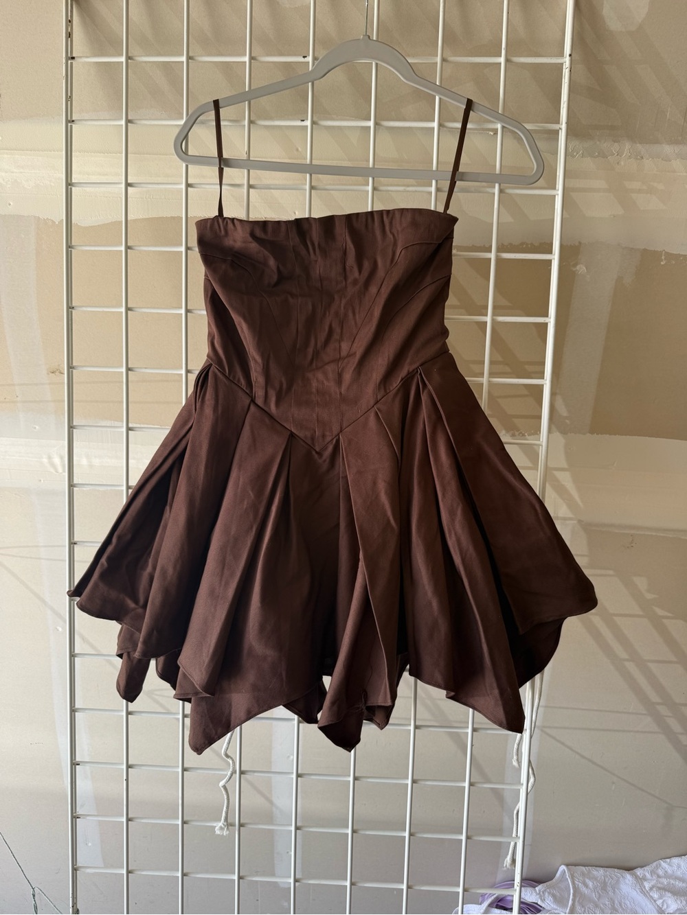 Fashion Nova Brown Strapless Mini Dress